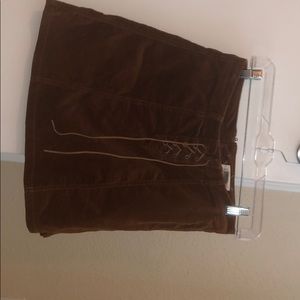 Brown skirt with tie front